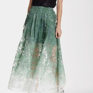 Stella & Jamie astrid floral ombre pleated skirt